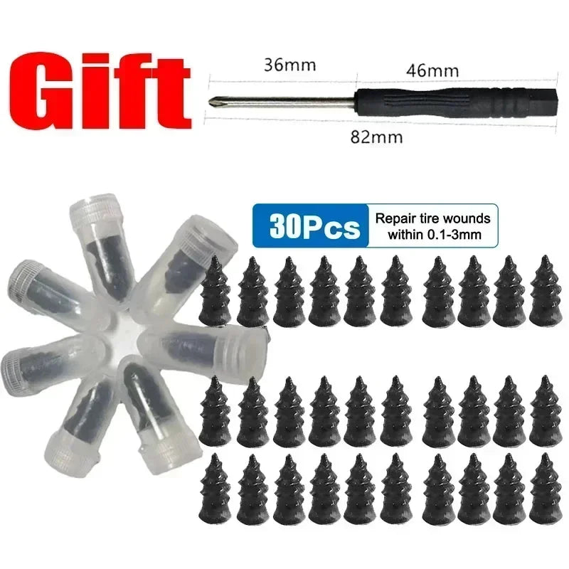 Practical Vacuum Tire Puncture Repair Kit Universal Nail Screw Rubber Metal Tool Car Patch Auto Repair Accessories