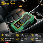 12V Car Jump Starter with Air Compressor, Portable Battery Booster Power Bank, Tire Inflator Pump for SUV Auto Emergency Kit