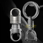 New Titanium Alloy Magnetic Suction Quick Release Keychain Key Ring Men Can Rotate 360° Car Key Chain Push Pull Buckle CM World