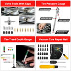 For Mach E Jack Pad with Tire Repair Tool Rubber Jack Puck for Ford Mustang 2024 2023 2022 2021 Tire Puncture Plug Needle Pliers CM World