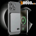 3 IN 1 Power Bank For MagSafe 50000mAh Slim Magnetic Wireless Power Bank 22.5W External Battery For iPhone Samsung 2026 Car Mobile World