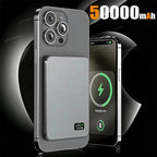 3 IN 1 Power Bank For MagSafe 50000mAh Slim Magnetic Wireless Power Bank 22.5W External Battery For iPhone Samsung 2026 Car Mobile World
