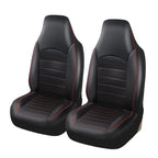2 Front Universal PU Leather Car Seat Covers High Back Bucket Seat Cover Set for Most Cars, Trucks, SUVs and Van CM World