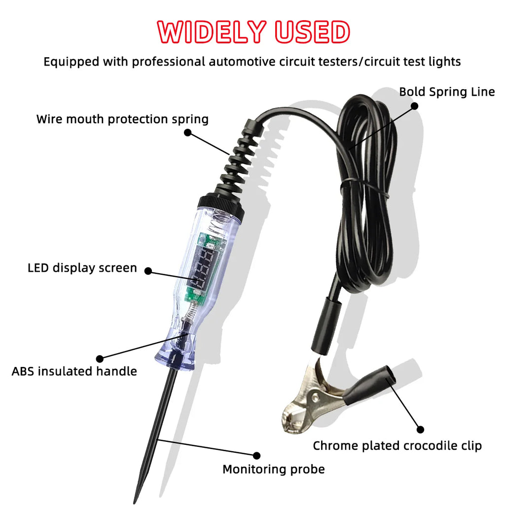 Digital voltage circuit tester 5V-90V test pen automotive circuit detection diagnostic repair tool CM World