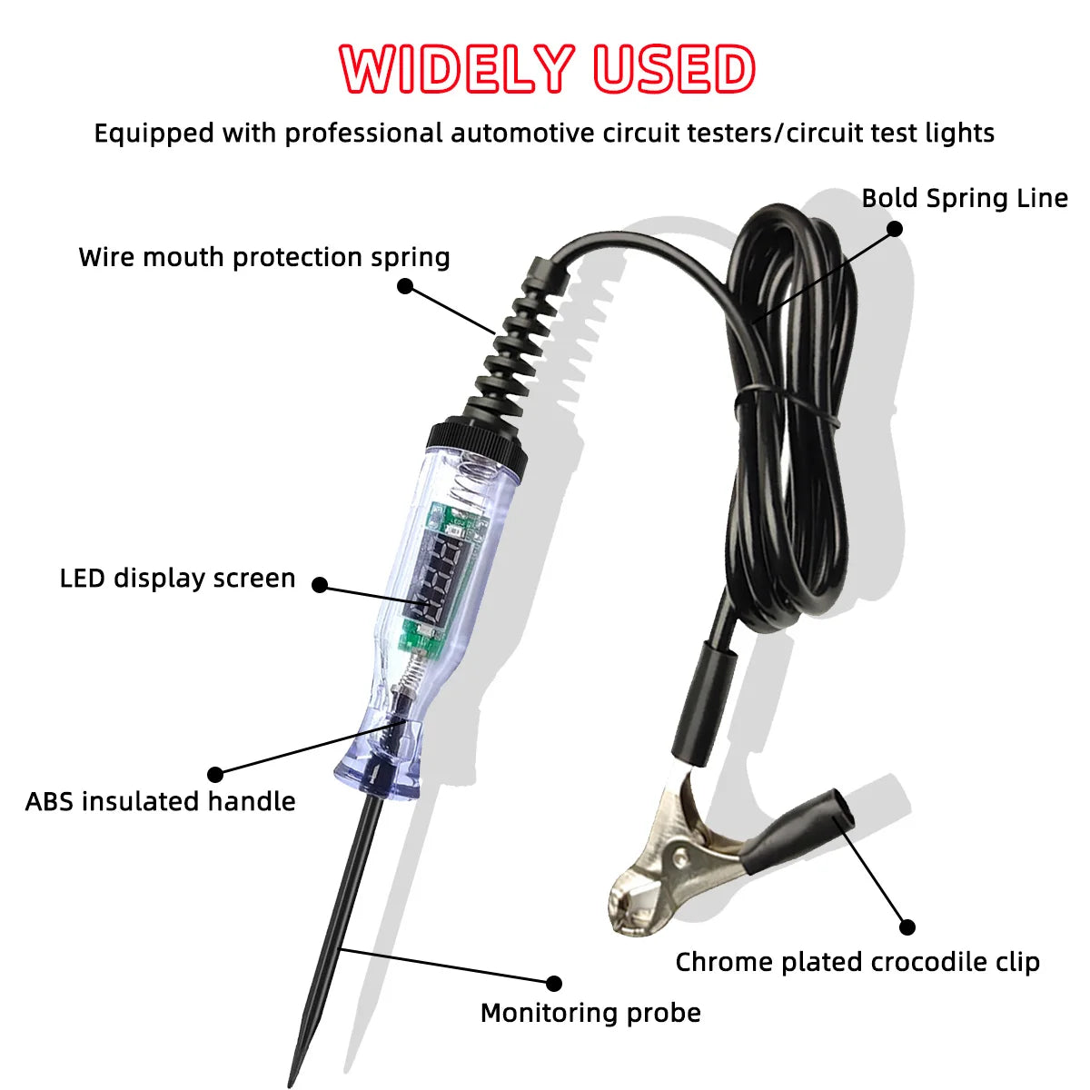 Digital voltage circuit tester 5V-90V test pen automotive circuit detection diagnostic repair tool CM World