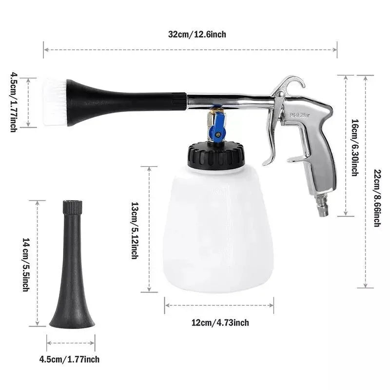 New Car Wash For Vehicle Washer Interior Cleaning Machine Blowing Dust Deep Cleaning Gun With Brush High Pressurespray Rinsing