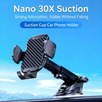 Cell Phone Holder Mount Car, Windshield/Dashboard/Window Car Phone Bracket, Suction Cup Phone Mount for Car Truck Compatible CM World