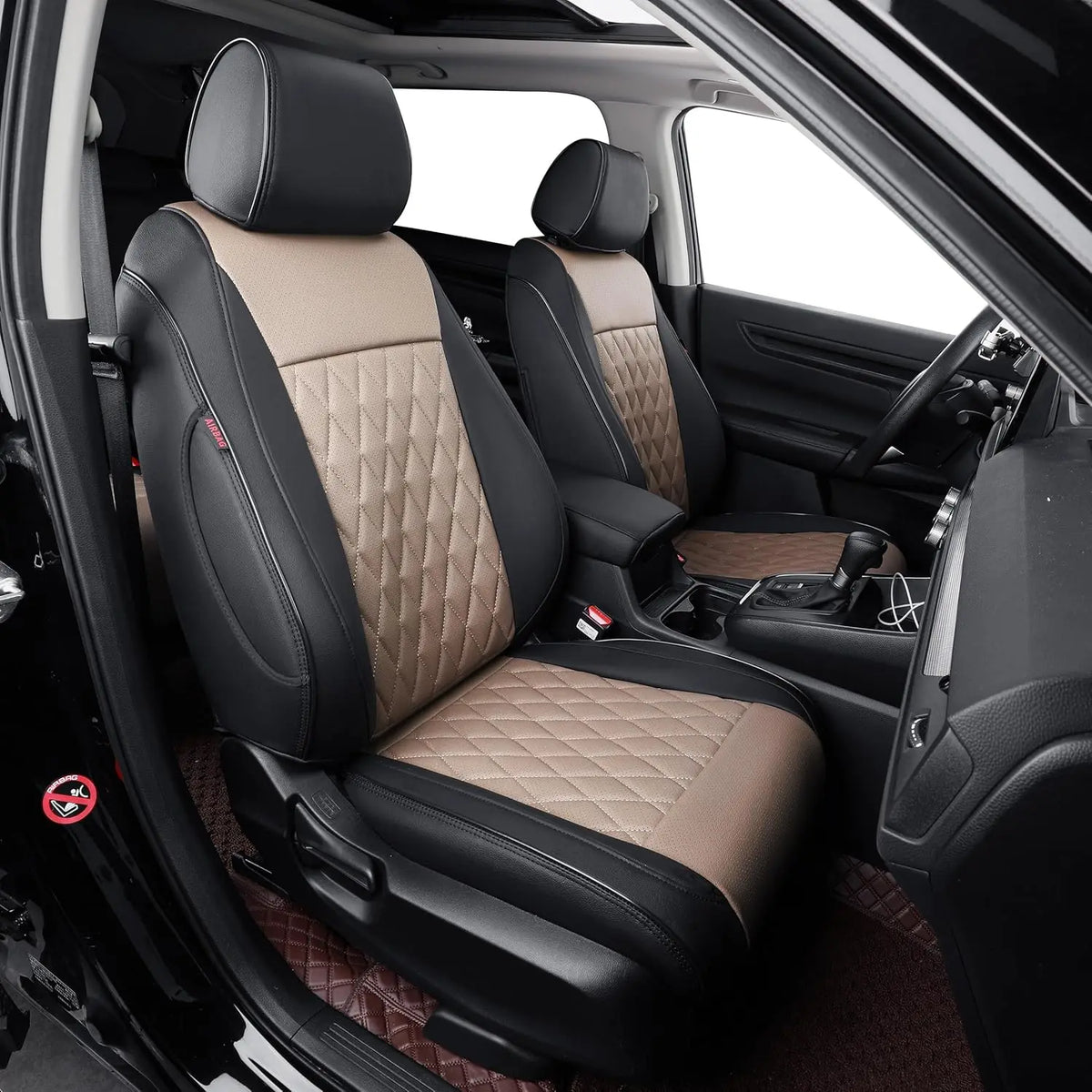 EKR Custom Fit Car Seat Covers Leather Full Set For Honda CRV 2017 2018 2019 2020 2021 2022 Waterproof Leather Cushion Seat Protective Cover