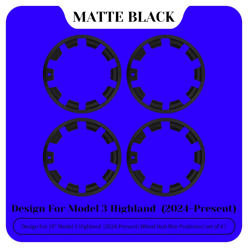 TSLLUG 4PCS 19 Inch Ring Protection Wheel Cover Design For Tesla Model 3 Highland 2024-2026 Hight Protective Rim Cover