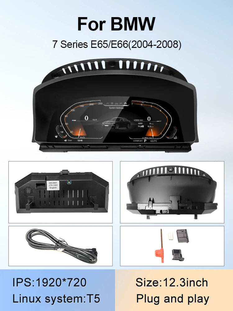 STWEI 2024 New Lcd Digital Dashboard Cluster Digital Speedometer For BMW 1/2/3/4/5/6/7 Seires X1/X2/X3/X4/X5/X6 Series CM World