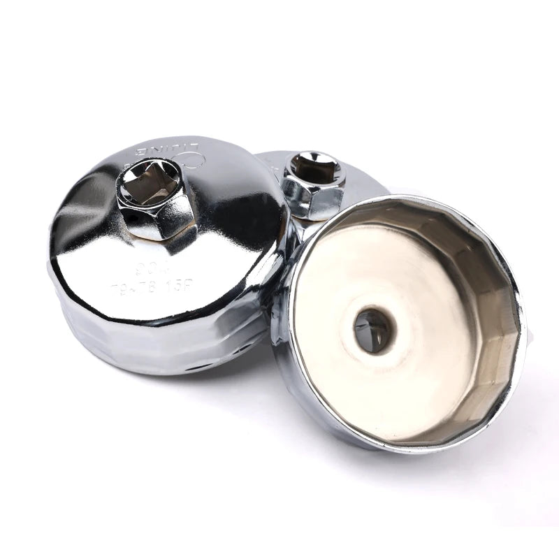64mm-102mm End Cap Machine Filter Removal Tool 1/2" Square Drive Oil Filter Universal Socket Wrench Remover Auto Housing Tool Car Mobile World