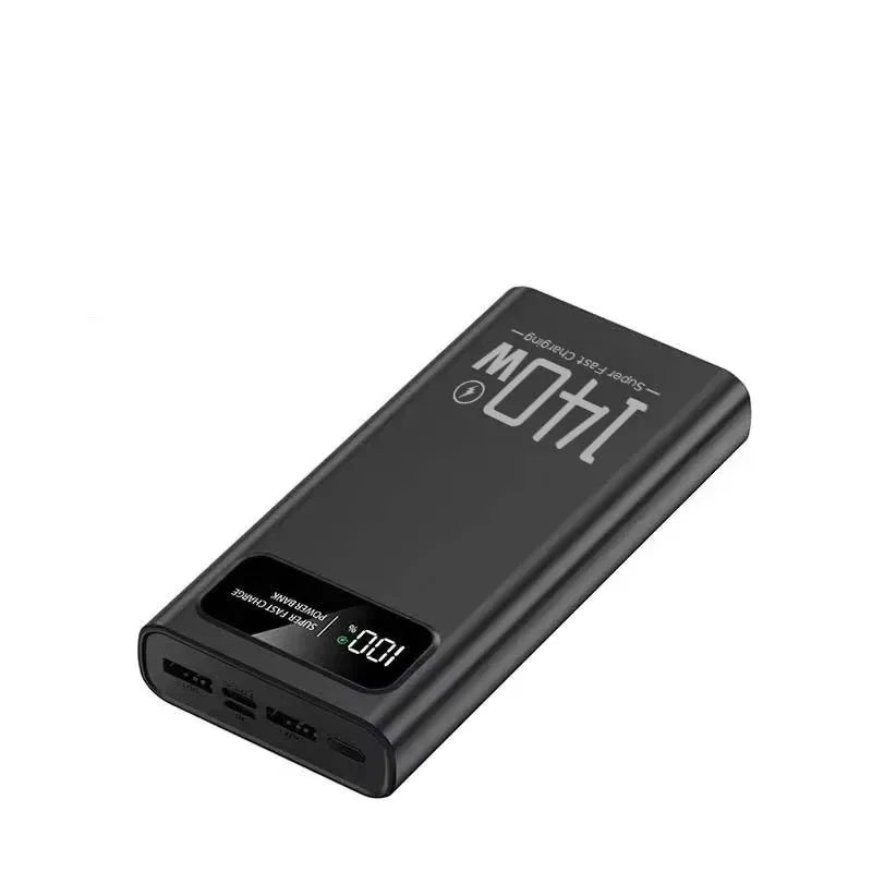 Lenovo 140W Power Bank Super Fast Charging Battery High Capacity Digital Display 100000mAh Power Bank For Iphone Samsung Xiaomi Car Mobile World