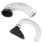 Air Funnel Pipe Set Round/Square Nozzles Car Front Bumper Air Intake System Turbo Air Inlet Tuyere Universal Air Vent Tube Kit