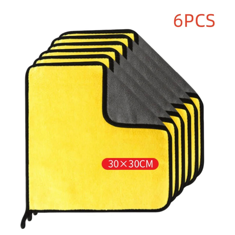 1/2/6PCS Car cleaning towels, car washing and drying cloths, microfiber towels, care face cloths, car beauty accessories CM World