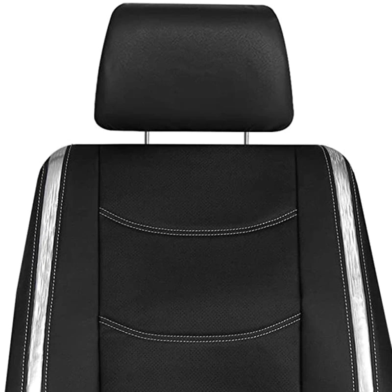 AUTO PLUS Car Seat Covers Artificial Leather With Bright PVC Sheet With 3 Zipper Car Accessories Interior Seat Cushion Protector CM World