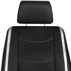 AUTO PLUS Car Seat Covers Artificial Leather With Bright PVC Sheet With 3 Zipper Car Accessories Interior Seat Cushion Protector CM World