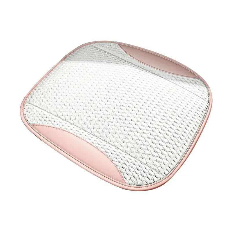 Hollow Mesh Sandwich Mesh Universal Car Seat Cushion Stitched with Premium Nappa Leather Edging Breathable and Comfortable Gifts Car Mobile World