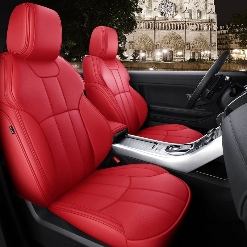 Custom Fit Car Seat Cover Full Set Specific For Land Rover Range Rover Velar Evoque Sport Discovery 3 4 5 Defender Seat Cover CM World