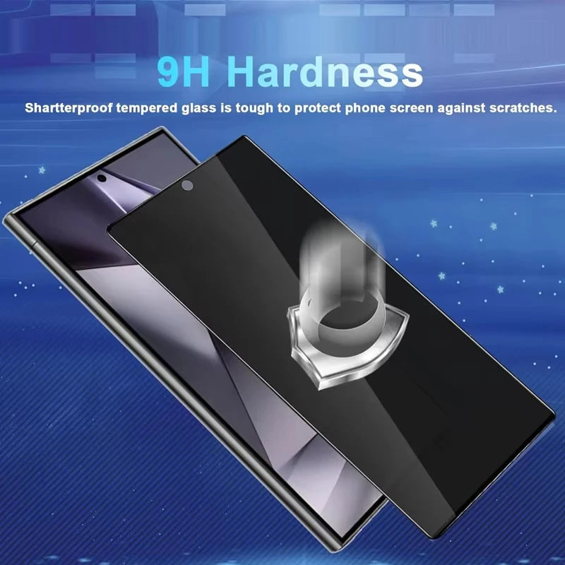 3PCS Privacy Tempered Glass For Samsung S26 Ultra Fingerprint Unlock Anti-Spy Screen Protector for S26 Plus Anti-peep Glass Film