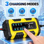 ZNLYRION Automatic 12V 2A Smart Battery Charger 3 Modes LED Power Display Portable Car Motorcycle Battery Charging Device