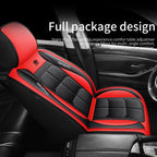 1pc Premium PU Leather Universal Fit Car Seat Cover All-Season Protector Mat with Soft Cushion Full Package Seat Cover CM World