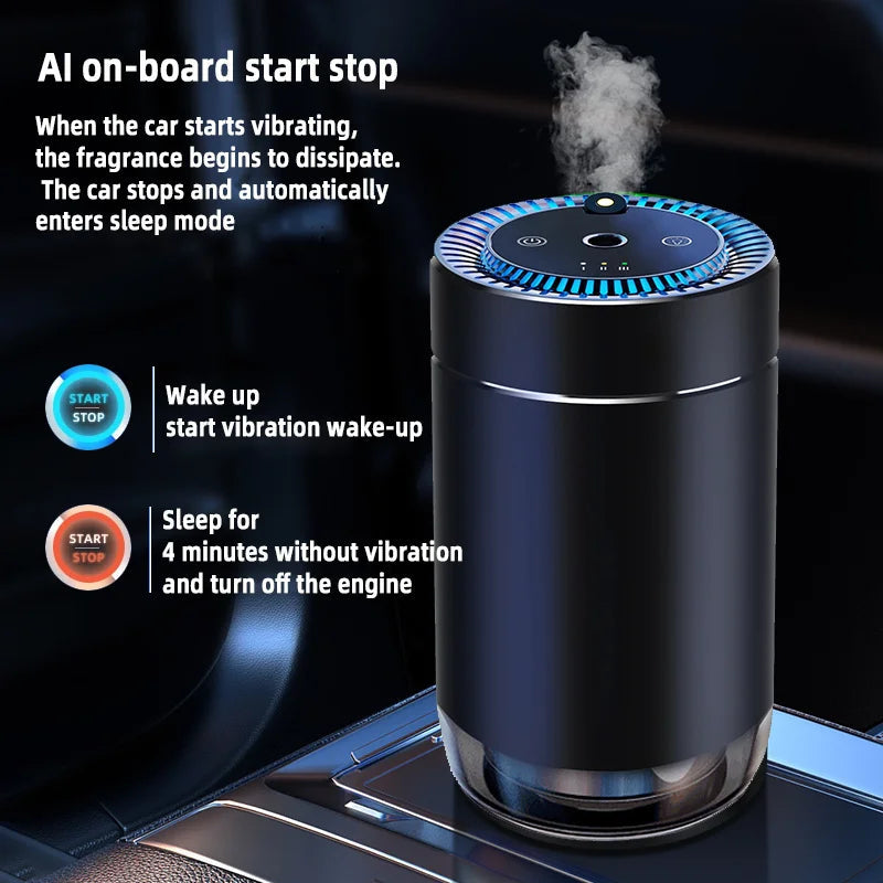 intelligent car air freshener, car fragrance machine,3 Mode Adjustable, auto on/off, lasts 3 months,suitable for mother and baby CM World
