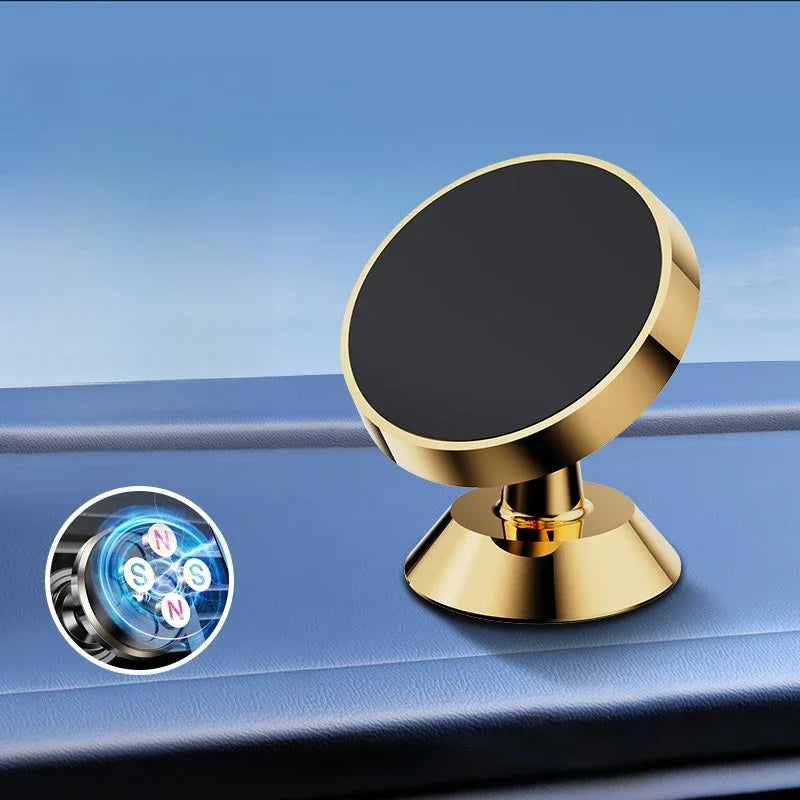 Magnetic Phone Holder for Car, Magnetic Car Mount for Cell Phone, 360° Rotation Universal Car Holder Fits All Smartphones CM World