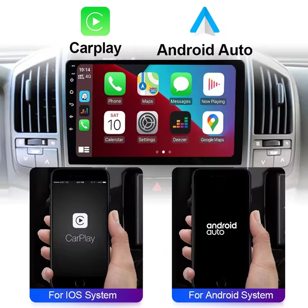 LEHX 9 inch Wireless Carplay 2din Android 15 Car Radio Multimedia Video Player Universal GPS Navigation 4G WiFi  AutoRadio CM World