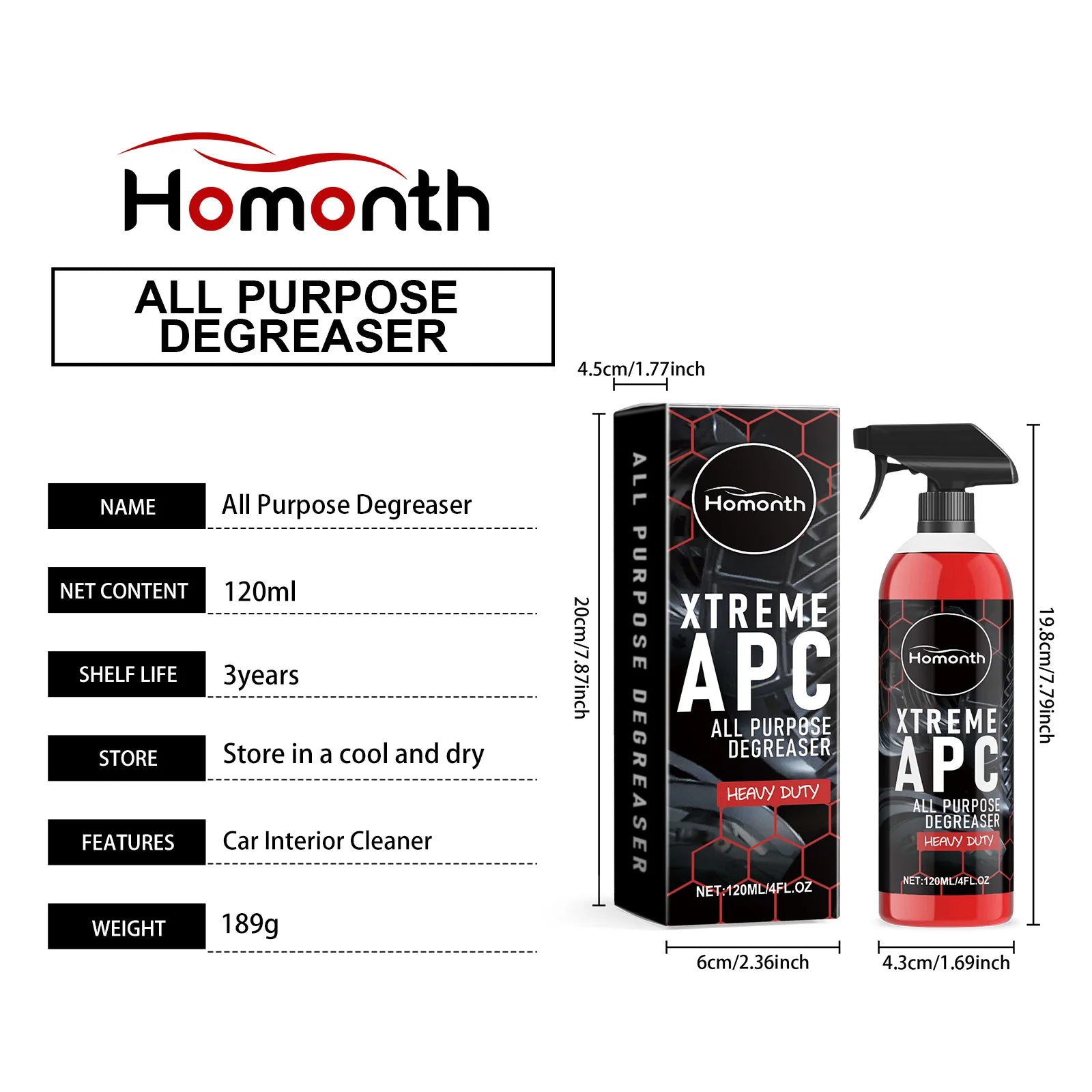 Multifunction Car Degreaser Cleaner Auto Interior Dashboard Leather Seat Stain Remover Cleaning Agent Car Detailing Maintenance CM World