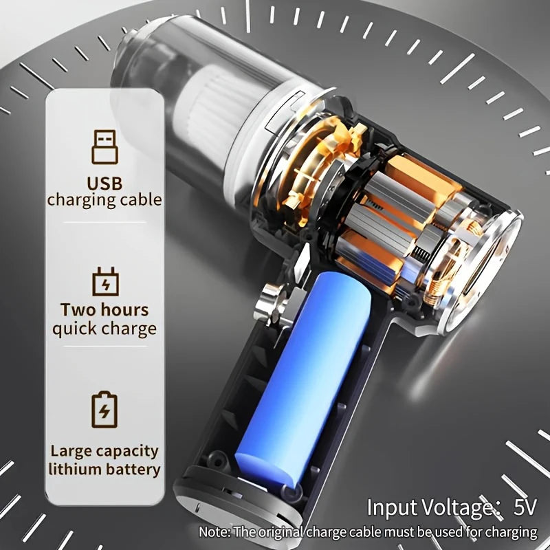 Lenovo 690000Pa Wireless Car Vacuum 2 Hours Quick Charge Wet Dry Dual-use Cleaner Portable Handheld High-power Vacuum Cleaner