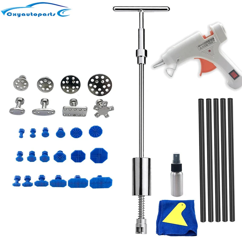 Car Body Dent Repair Puller Tool Metal Reverse Hammer Lift Bridge Automotive Tool Auto Dent Removal Kit Takes Out Car Buns CM World