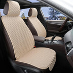Xiaoman Waist Car Cushion Four Seasons Universal Half Pack Breathable Car Cushion Linen Fabric Seven Piece Set Seat Three Piece Car Mobile World