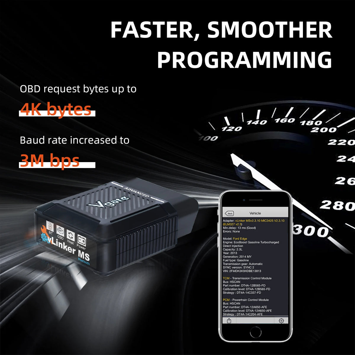 Vgate VLinker MS Upgrade ELM327 Bluetooth Support IOS/PC/Android Car Scanner OBD Auto Diagnostic Tool OBD 2 Scan PK ELM 327 V1 5
