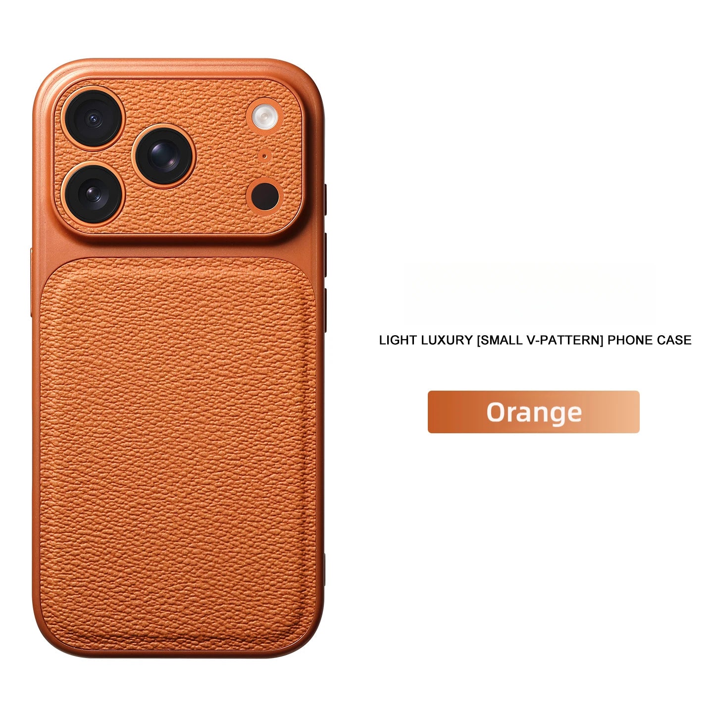 Solid Color Lychee Grain Leather Phone Case, Anti-Scratch & Shockproof Protective Cover for iPhone 17 Pro Max  16 15 14 13 Air Car Mobile World