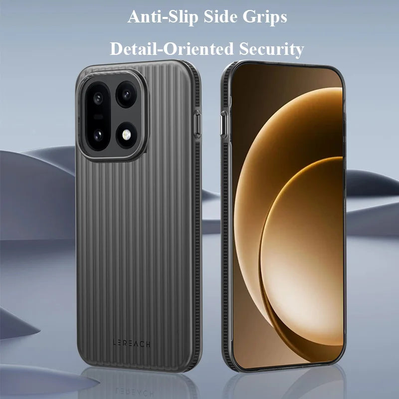 Lereach for OnePlus 15 15R Ace 6 Ace 6T Corrugated Matte Phone Case Anti-Slip Slim Fingerprint-Resistant Multi-Color Options Car Mobile World