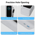 Silicone Case for Anker Zolo 25000mAh 165W Power Bank Protective Case TF/SIM Card PIN Storage Bag Portable Travel Carrying Case