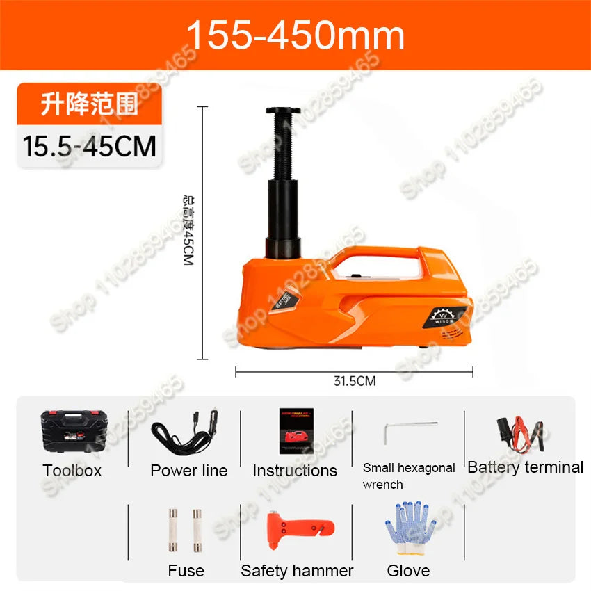 Emergency Equipment Car Repair Tool Electric Hydraulic Car Jack 155-450mm/155-530mm 5T Lifting Tool For SUV Garage