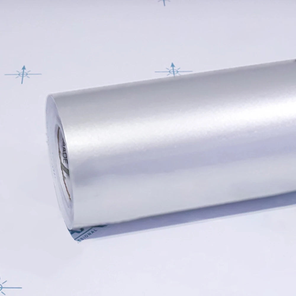 AURORA FILM SILVER Car Vinyl Film Self-adhesive Auto Wrap Foil Sticker with Air Bubble Free Motorcycle Truck Wrapping