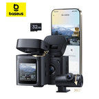 Baseus 4K Dash Cam for SONY Sensor STARVIS Night Vision Front and Rear Car Camera ADAS WiFi6 GPS 24H Parking Dashcam Car Mobile World