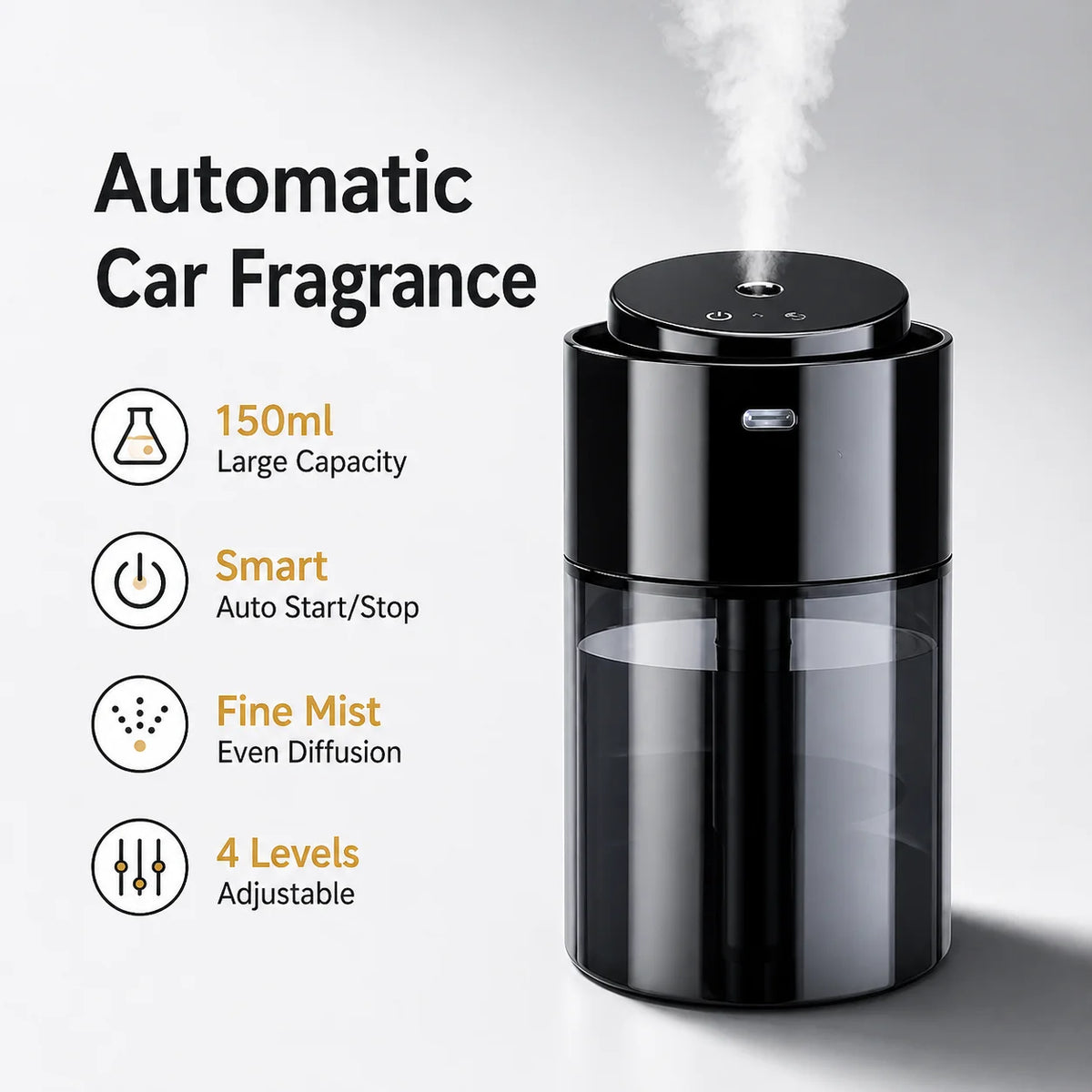 Smart Car Air Freshener Air Purifier Humidifier Fragrance Dispenser Odor Removal Decorations Dual-use Home and In-car