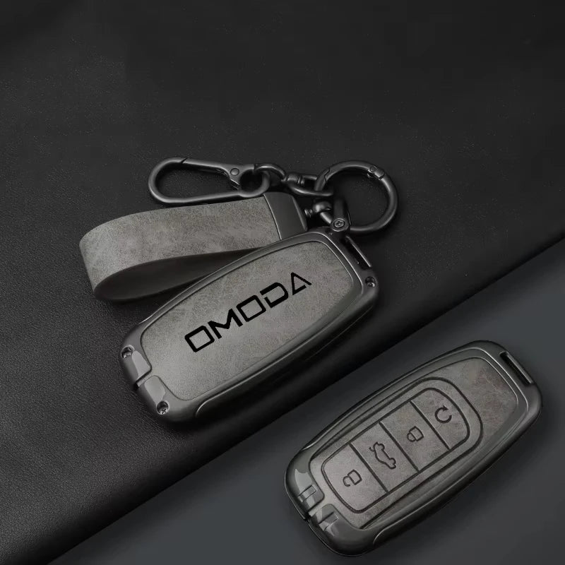 Zinc Alloy Leather Car Key Case Cover Keychain for Chery Omoda 5 9 7 C5 C7 E5 Phev 2025 2026 2024 Car Interior Accessories