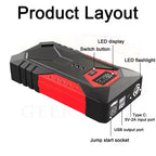 Portable Car Jump Starter Power Bank Car Booster Charger 12V Starting Device Petrol Diesel Car Emergency Booster