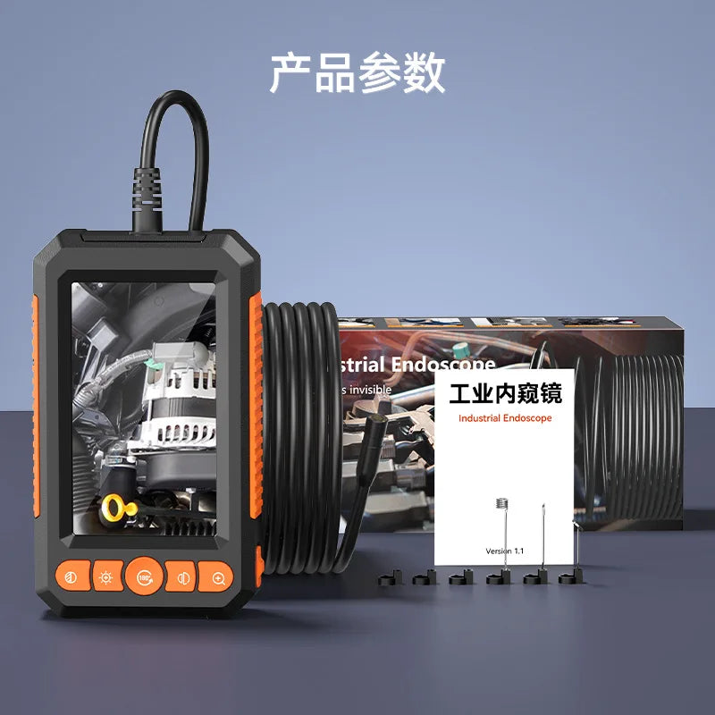 New 4.3-inch dual-camera endoscope with display screen for industrial, auto repair and pipeline inspection