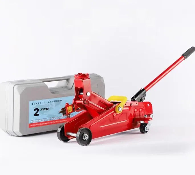 2T Manual Hydraulic Floor Jack Vehicle Lifting Tool for Outdoor Repair & Roadside Emergency Use