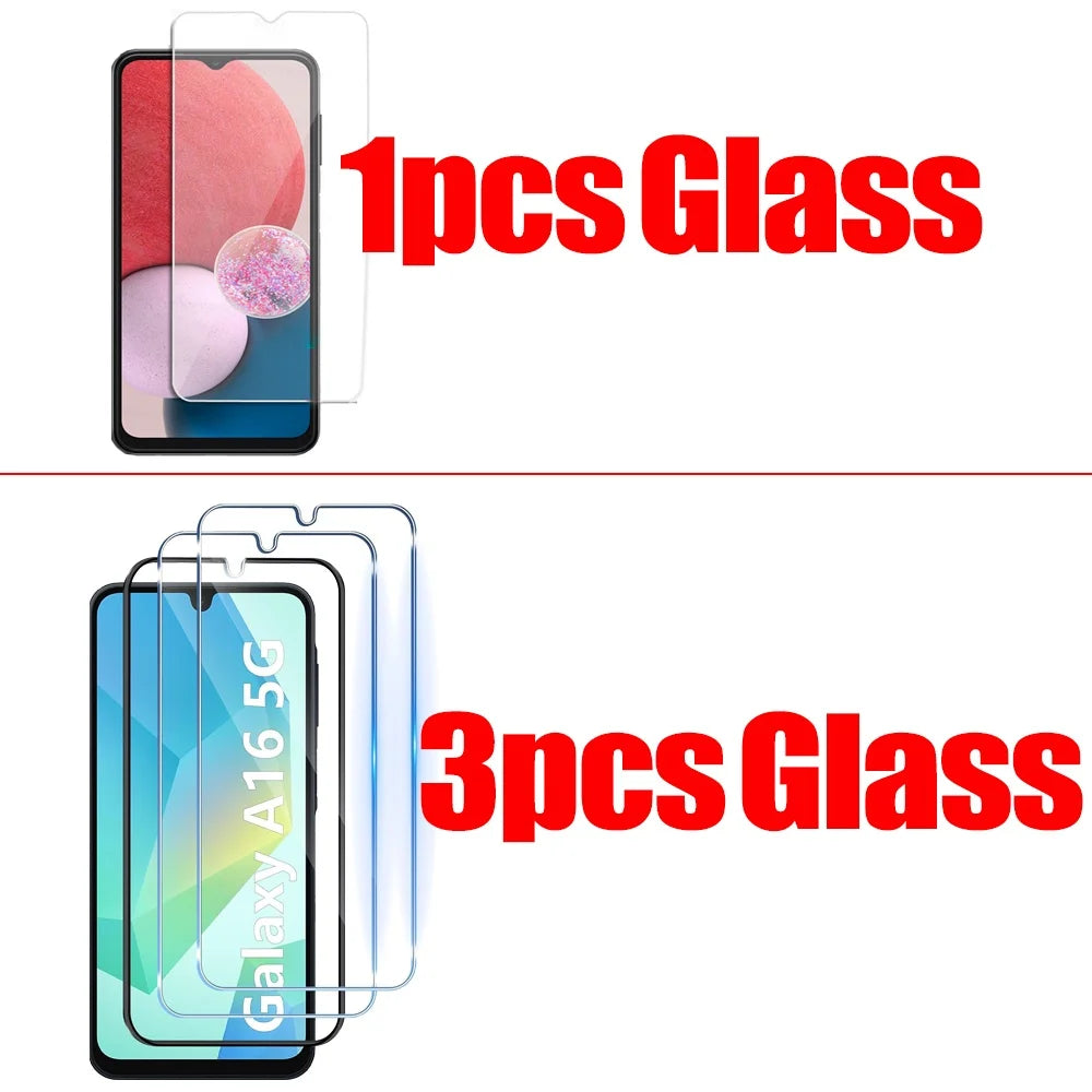 1~5 PCS Screen Protector For Samsung Galaxy A57 A37 A17 A27 A16 A15 A25 A24 A56 A36 A55 A54 A53 A52 A52S A51 Tempered Glass A17 Car Mobile World