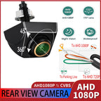 Parking CVBS Switch AHD 1920x1080P 720P Car Rear View Camera 170° Fisheye Golden Lens Full HD Night Vision Vehicle Reversing CM World