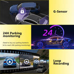 3 Camera Dash Cam 4K Car DVR Front Inside Rear 1080P GPS Tracking Night Vision Video Registrator Dashcam Parking Monitor Car Mobile World