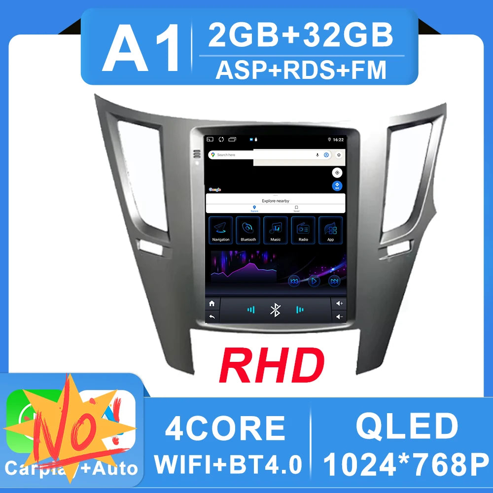 Android 16 Car Radio 9.7 inch For Subaru Outback 4 BR Legacy 5 2009 - 2014 Multimedia Video Player Navigation GPS Stereo Carplay CM World