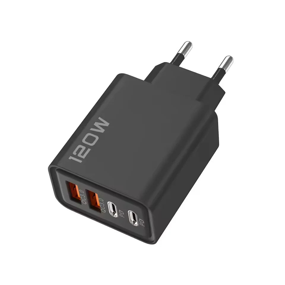 120W Fast Charger USB Type C Cable Fast Charging Phone Power Adapter For iPhone Xiaomi Samsung Quick Charge Wall Charger