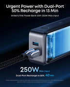 Anker Prime Power Bank, 26,250mAh 3-Port Portable Charger with 300W Max Output, Two-Way Charging, TSA-Approved, App Control,